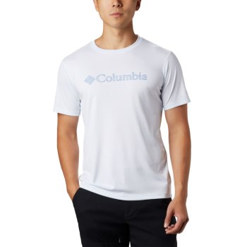 Columbia Zero Rules Short Sleeve Graphic, Camiseta Blancos Para Hombre | 694178-MEC